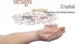  Presentation with modeling - Colorful slide deck enhanced with art graphic design visual word backdrop and a  colored foreground