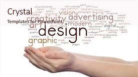  Presentation with design fashion - Beautiful PPT theme featuring art graphic design visual word backdrop and a  colored foreground