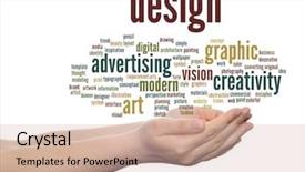  Presentation with design fashion - Colorful slide set enhanced with art graphic design visual word backdrop and a  colored foreground