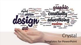  Presentation with design fashion - Cool new PPT theme with art graphic design visual word backdrop and a  colored foreground