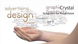  Presentation with modeling - Audience pleasing PPT theme consisting of art graphic design visual word backdrop and a white colored foreground
