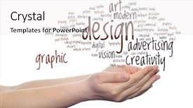  Presentation with design fashion - Amazing PPT theme having art graphic design visual word backdrop and a  colored foreground