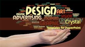  Presentation with design fashion - PPT theme with art graphic design visual word background and a  colored foreground