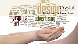  Presentation with design fashion - Colorful slides enhanced with art graphic design visual word backdrop and a  colored foreground