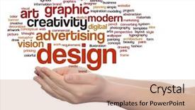  Presentation with design fashion - Presentation theme enhanced with art graphic design visual word background and a  colored foreground