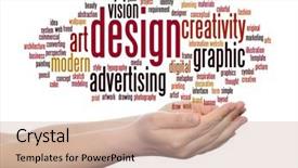  Presentation with design fashion - Audience pleasing PPT theme consisting of art graphic design visual word backdrop and a soft green colored foreground