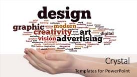  Presentation with modeling - PPT layouts having art graphic design visual word background and a coral colored foreground