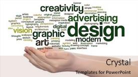  Presentation with modeling - Slides having art graphic design visual word background and a coral colored foreground