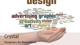  Presentation with creativity - Slides with art graphic design visual word background and a coral colored foreground