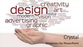  Presentation with modeling - Theme having art graphic design visual word background and a coral colored foreground