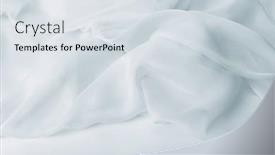  Presentation with abstract art - Slide deck featuring art-gray-white-wave-fabric background and a sky blue colored foreground