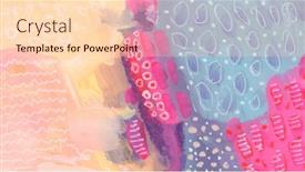  Presentation with abstract art oil painting - Presentation with art-hand-drawn-oil background and a lemonade colored foreground