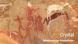  Presentation with art history - Audience pleasing theme consisting of art history - bushmen san rock painting backdrop and a coral colored foreground