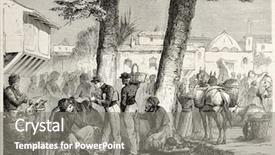  Presentation with soldiers - PPT layouts enhanced with art history - french soldiers in a lebanese background and a gray colored foreground