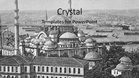  Presentation with engraving - Slide deck consisting of art history - suleiman mosque in istanbul turkey background and a light gray colored foreground