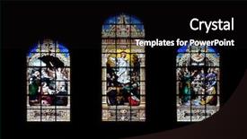  Presentation with catholic trinity - Beautiful PPT theme featuring art in boston trinity church backdrop and a black colored foreground