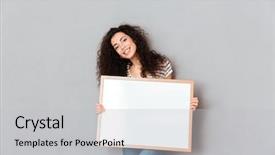  Presentation with hands holding - Audience pleasing slide deck consisting of admire - caucasian woman with beautiful hair backdrop and a light gray colored foreground