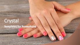  Presentation with nails manicure - Presentation having art manicure - female hand with stylish colorful background and a  colored foreground