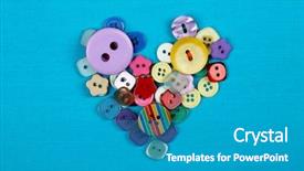  Presentation with aspirin heart disease - Slide deck with art mery christmas - sewing buttons heart on cloth background and a  colored foreground