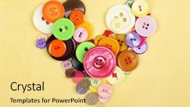  Presentation with aspirin heart disease - Presentation theme consisting of art mery christmas - sewing buttons heart on cloth background and a  colored foreground