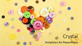  Presentation with congenital heart disease pediatric cardiology - Slide set with art mery christmas - sewing buttons heart on cloth background and a  colored foreground