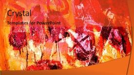  Presentation with abstract art - Presentation theme having art modern - artwork abstract background textures expression background and a red colored foreground