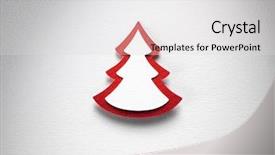  Presentation with paper cutting - Slides having art modern - christmas tree paper cutting design background and a light gray colored foreground