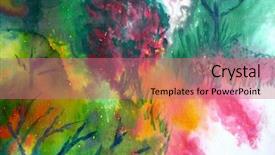  Presentation with watercolor circles - Presentation theme having art modern - colorful watercolor painting 3 background and a coral colored foreground