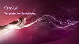  Presentation with conceptual framework - Audience pleasing slide set consisting of art modern - magical hand conceptual image backdrop and a tawny brown colored foreground