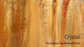  Presentation with paint art - Audience pleasing slides consisting of art modern - paint on canvas textures 1 backdrop and a gold colored foreground