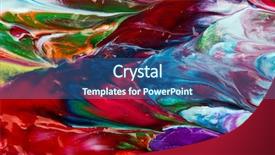  Presentation with canvas - Slide deck consisting of art modern - picture abstract painted canvas background and a ocean colored foreground