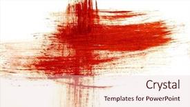  Presentation with brush - Slide deck featuring art modern - red brush strokes on paper background and a lemonade colored foreground