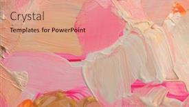  Presentation with abstract art oil painting - Slide deck featuring art-modern-oil-and-acrylic background and a coral colored foreground