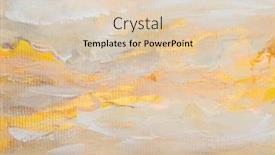  Presentation with abstract art oil painting - PPT theme enhanced with art-modern-oil-and-acrylic background and a lemonade colored foreground