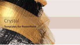  Presentation with abstract art oil painting - Presentation theme featuring art-modern-oil-and-acrylic background and a gold colored foreground