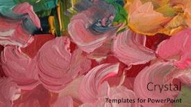  Presentation with abstract art oil painting - PPT layouts consisting of art-modern-oil-and-acrylic background and a coral colored foreground