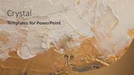  Presentation with abstract art oil painting - Theme consisting of art-modern-oil-and-acrylic background and a soft green colored foreground