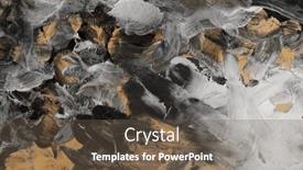  Presentation with abstract gold black - PPT theme with art-modern-oil-and-acrylic background and a tawny brown colored foreground