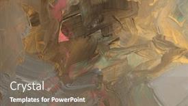  Presentation with abstract art oil painting - Presentation theme consisting of art-modern-oil-and-acrylic background and a violet colored foreground