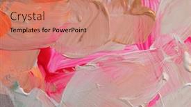  Presentation with abstract art oil painting - Presentation with art-modern-oil-and-acrylic background and a coral colored foreground