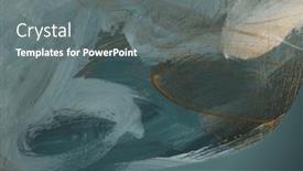  Presentation with abstract art oil painting - PPT theme consisting of art-modern-texture-oil background and a gray colored foreground