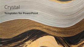  Presentation with modern color - Theme consisting of art-modern-wave-oil background and a light gray colored foreground