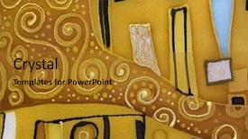  Presentation with batik - Audience pleasing PPT theme consisting of art nouveau - batik background backdrop and a gold colored foreground