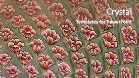  Presentation with paint art - Colorful theme enhanced with art nouveau - detail of classic floral paint backdrop and a tawny brown colored foreground