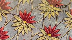 Presentation with classic art - Presentation theme having art nouveau - detail of classic floral pattern background and a coral colored foreground