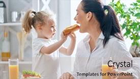  Presentation with healthy food - Cool new presentation theme with art nouveau style - healthy food at home happy backdrop and a mint green colored foreground