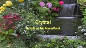  Presentation with well - Beautiful slide set featuring art of gardeners in the well-known park backdrop and a tawny brown colored foreground