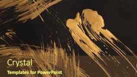  Presentation with abstract gold black - Presentation having art-oil-and-acrylic-smear background and a tawny brown colored foreground