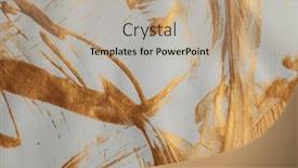  Presentation with abstract art oil painting - Slide set having art-oil-and-acrylic-smear background and a mint green colored foreground