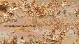  Presentation with abstract art oil painting - Presentation consisting of art-oil-and-acrylic-smear background and a coral colored foreground